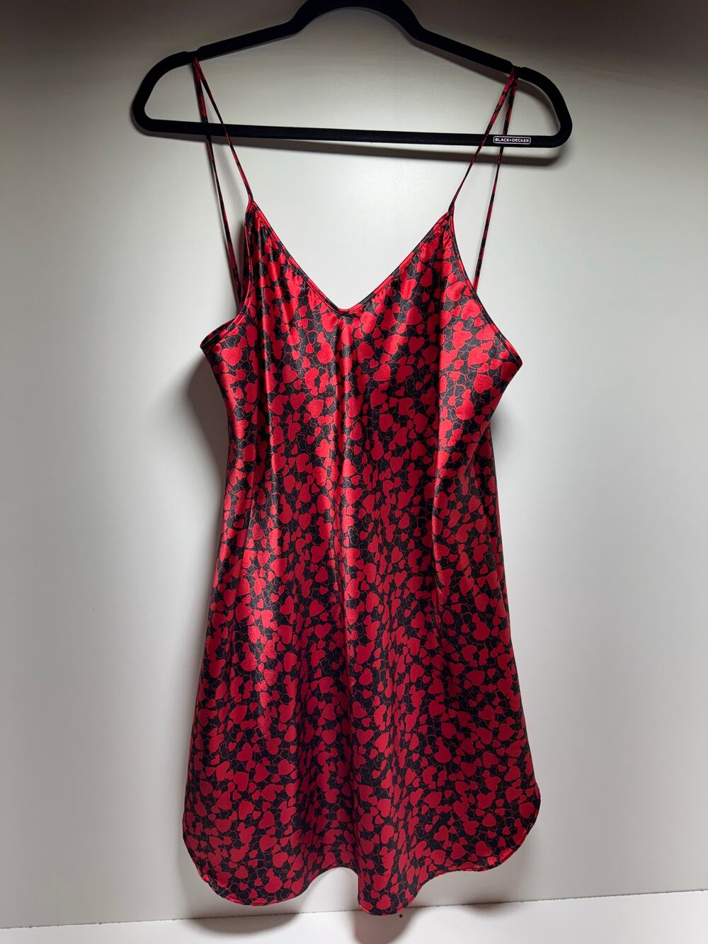 Y2K Coquette Women’s Nightgown Sz L Red Black Romantic Feminine Valentines Day